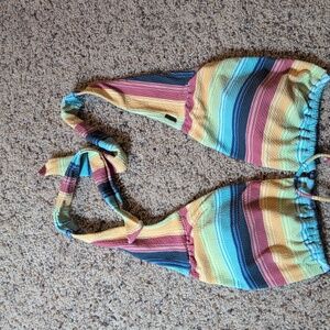 O'Neill Striped Multicolor Bikini Top XXL